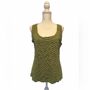 Textured Olive Women's Tank Top Size XL